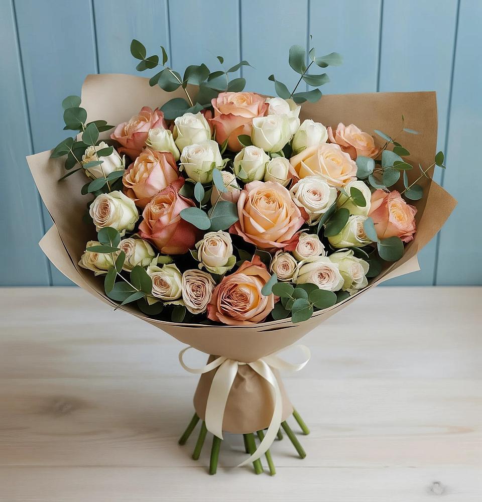 Букет цветов из: Альстромерии и Розы в Новом Удмуртской республики