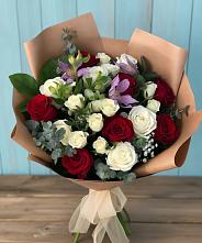 Букет цветов из:  Розы и Альстромерии #REPLACE_PRED# Новом Удмуртской республики