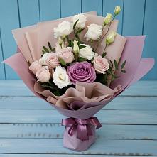 Букет цветов из:  Розы и Лизиантусы #REPLACE_PRED# Новом Удмуртской республики