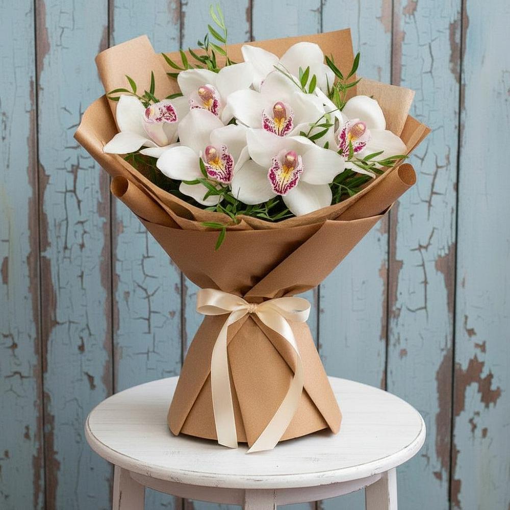 Букет цветов из: Орхидеи и Розы в Новом Удмуртской республики