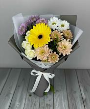 Букет цветов из:  Розы, Герберы и Хризантемы в Новом Удмуртской республики
