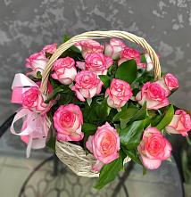 Цветочная композиция из Розы в корзине #REPLACE_PRED# Новом Удмуртской республики