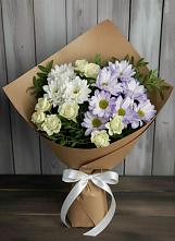 Букет цветов из:  Хризантемы и Розы в Новом Удмуртской республики