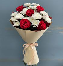 Букет цветов из:  Розы и Хризантемы в Новом Удмуртской республики