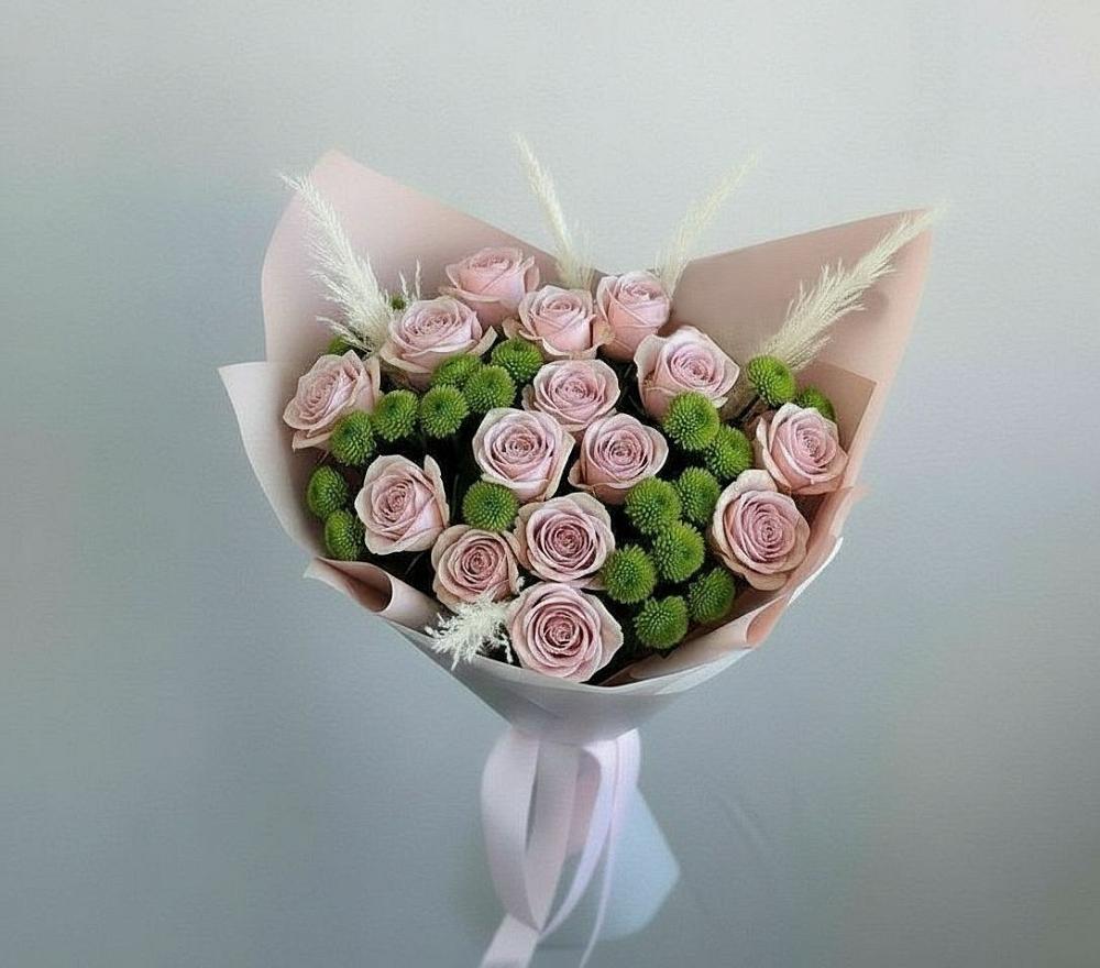 Букет цветов из: Розы и Хризантемы в Новом Удмуртской республики