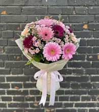 Букет цветов из:  Герберы и Хризантемы в Новом Удмуртской республики