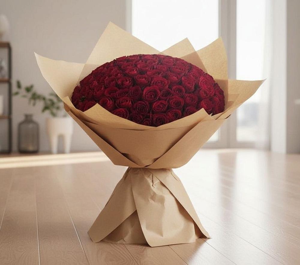 Букет 101 Красная роза в Новом Удмуртской республики