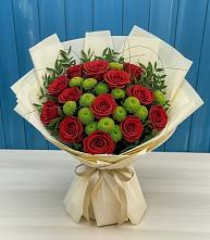 Букет цветов из:  Розы и Хризантемы в Новом Удмуртской республики