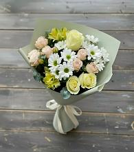 Букет цветов из:  Альстромерии, Розы и Хризантемы в Новом Удмуртской республики